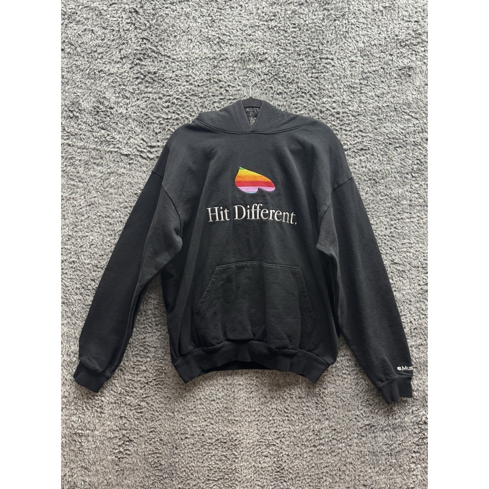Apple Music x Zaza Radio "Hit Different" Hoodie In Black Size Large